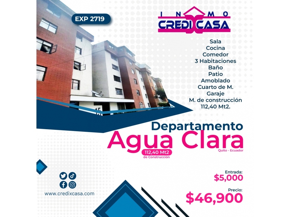 CxC Venta Departamento, Agua Clara, Exp. 2719