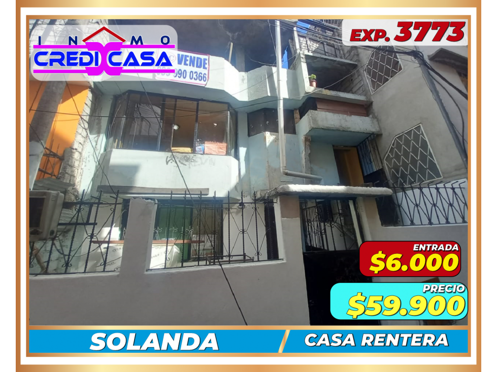 CxC Venta Casa Rentera, Solanda, Exp. 3773